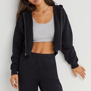 TNA Cozy Fleece Boyfriend Boxy Zip-Up Hoodie